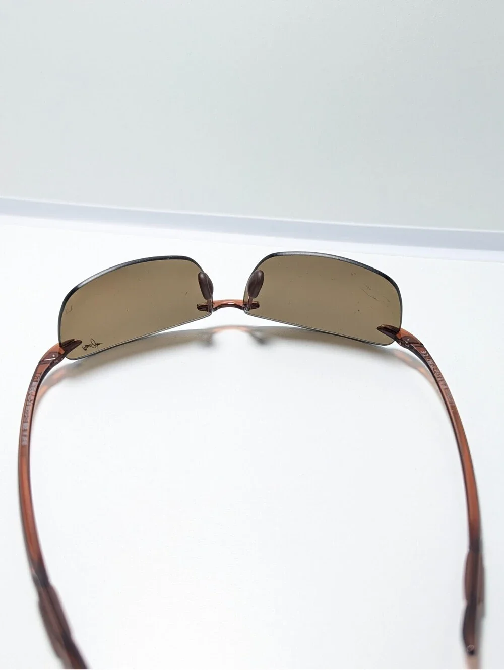 Maui Jim Lighthouse MJ-423-26 Brown Rimless Polarized Sunglasses 65-13-127